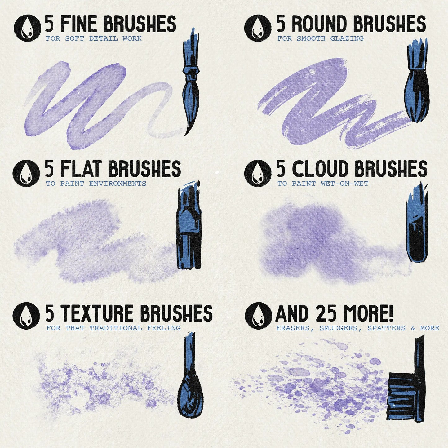 LP Watercolor Brushes