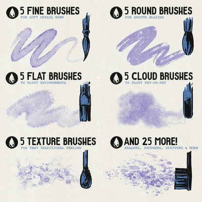 LP Watercolor Brushes